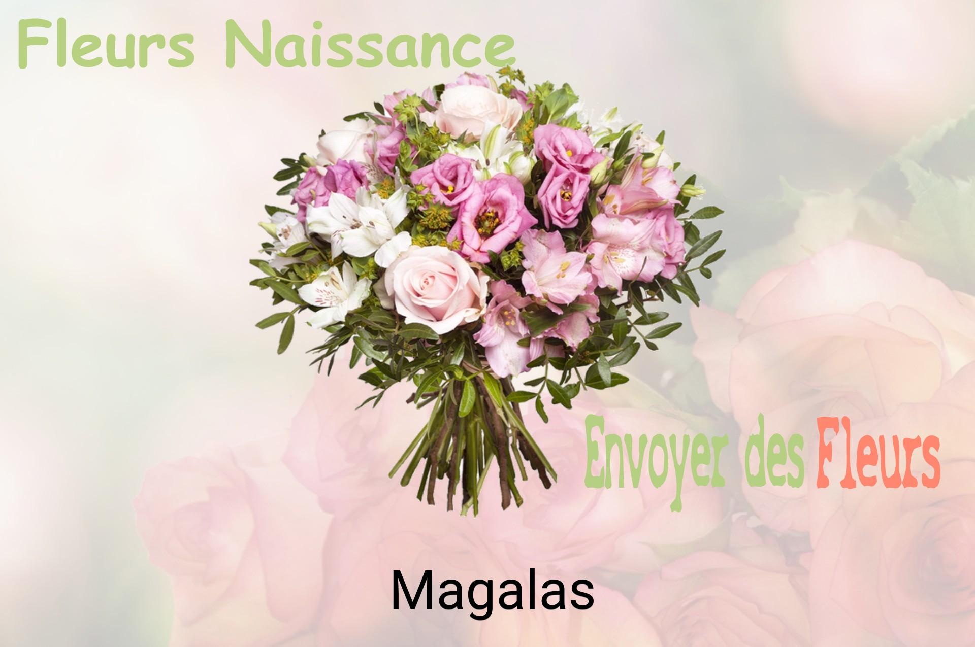 Bouquet de fleurs de naissance livré à Magalas