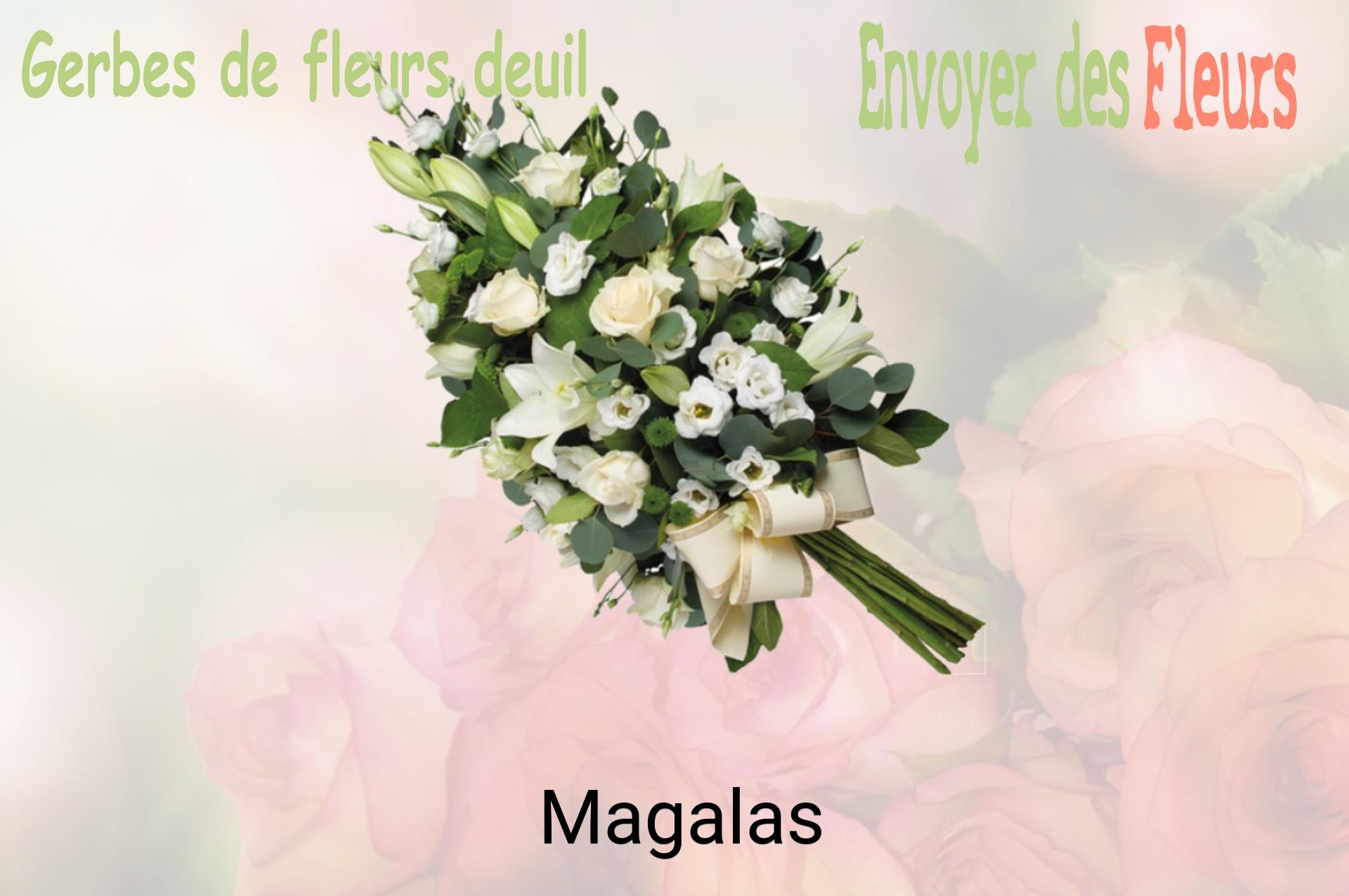 Gerbe de fleurs de deuil livrée à Magalas